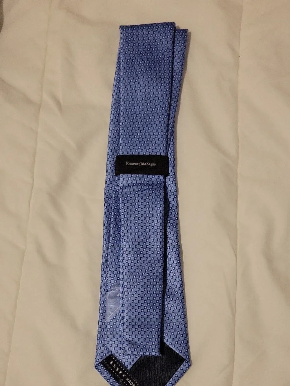 Ermenegildo Zegna Blue Textured Silk Tie